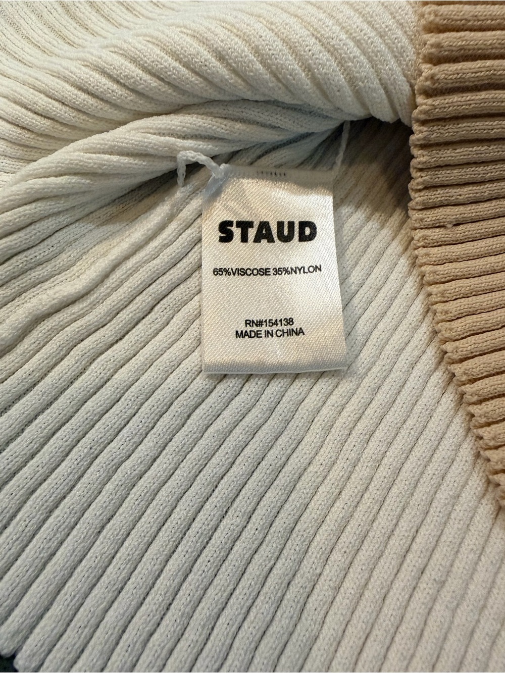 BNWOT Staud Shoko Colorblock Cardigan - Size Medium - Picture 13 of 15